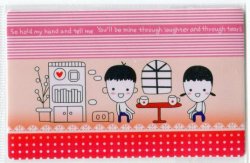 Thumbnail of Korea Card Sticker Part 1 #28 (Boy Girl Tea Time) (IC0028)