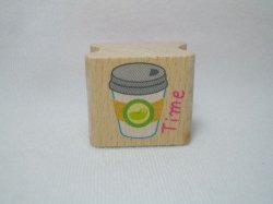 Thumbnail of Korea Young Friends Medium Wood Rubber Stamp #12 (Tea Time Cup) (SS0048) 