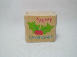 Thumbnail of Korea Young Friends Medium Wood Rubber Stamp #13 (Merry Christmas) (SS0049) 