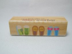 Thumbnail of Korea Young Friends Large Wood Rubber Stamp #05 (Shoes) (SS0061) 