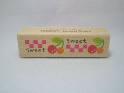 Thumbnail of Korea Young Friends Large Wood Rubber Stamp #10 (Sweet Cherry) (SS0066) 