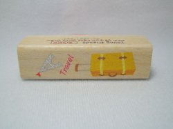 Thumbnail of Korea Young Friends Large Wood Rubber Stamp #12 (Travel Suitcase) (SS0068) 