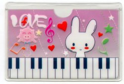 Thumbnail of Korea Card Case Part 1 #06 (Love Piano Rabbit) (SC0031)