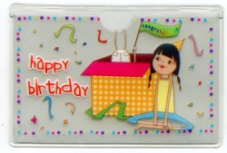 Thumbnail of Korea Card Case Part 1 #35 (Happy Birthday Girl Rabbit) (SC0060)
