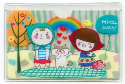 Thumbnail of Korea Card Case Part 1 #37 (Nice Day Girl Cat) (SC0062)