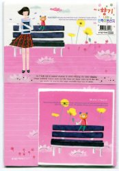 Thumbnail of Korea Girl and Bear Letter Set #1 (L0577)