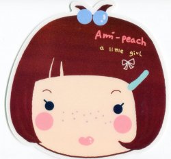 Thumbnail of Ami Peach Girl Die Cut Mouse Pad #1 (SU0015) 