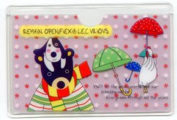 Thumbnail of Korea Card Case Part 2 #11 (Dog Bear Bird Umbrella) (SC0076)