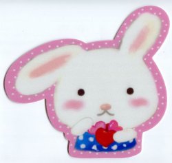 Thumbnail of Rabbit Bunny Die Cut Mouse Pad #1 (SU0027) 
