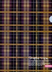 Thumbnail of Simple Life Checker Pattern A4 Plastic File Folder #4