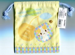 Thumbnail of Sanrio Mashumaromitaina Fuwafuwanyanko Cotton Drawstring Bag #4 (AD0052) 
