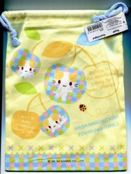 Thumbnail of Sanrio Mashumaromitaina Fuwafuwanyanko Cotton Drawstring Bag #5 (AD0053) 