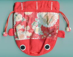 Thumbnail of Japanese Style Fish Large Drawstring Bag #1 (AD0054) 
