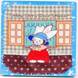 Thumbnail of Rabbit with Hat Microfiber Eyeglasses Cleaning Cloth #1 (EC0025)