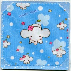 Thumbnail of Elephant Happy Time Microfiber Eyeglasses Cleaning Cloth #1 (EC0026)