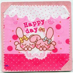 Thumbnail of Rabbit Happy Day Microfiber Eyeglasses Cleaning Cloth #1 (EC0029)