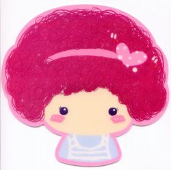 Thumbnail of Curly Hair Girl Die Cut Mouse Pad #2 (SU0039) 