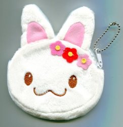 Thumbnail of Rabbit with Flower Plush Coin Purse Bag #1 (AC0066) 