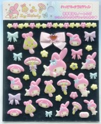 Thumbnail of Sanrio My Melody Sponge Deco Sticker Sheet #2 (I0672)