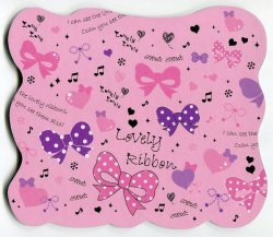 Thumbnail of Korea Lovely Ribbon Die Cut Mouse Pad #1 (SU0056) 