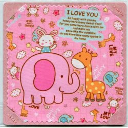 Thumbnail of Rabbit Elephant Giraffe Microfiber Eyeglasses Cleaning Cloth #1 (EC0034)