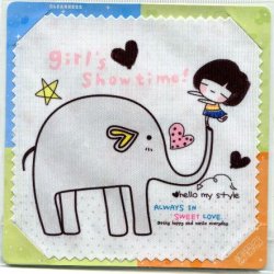 Thumbnail of Elephant Girl's Show Time Microfiber Eyeglasses Cleaning Cloth #1 (EC0035)