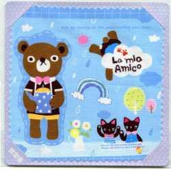 Thumbnail of Bear and Cat Microfiber Eyeglasses Cleaning Cloth #1 (EC0045)