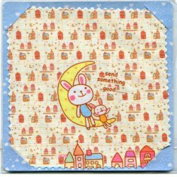 Thumbnail of Two Rabbits and Moon Microfiber Eyeglasses Cleaning Cloth #1 (EC0059)