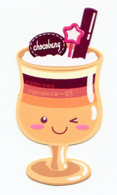 Thumbnail of Drink and Beverage Die Cut Paper Bookmark #02 (SB0065)