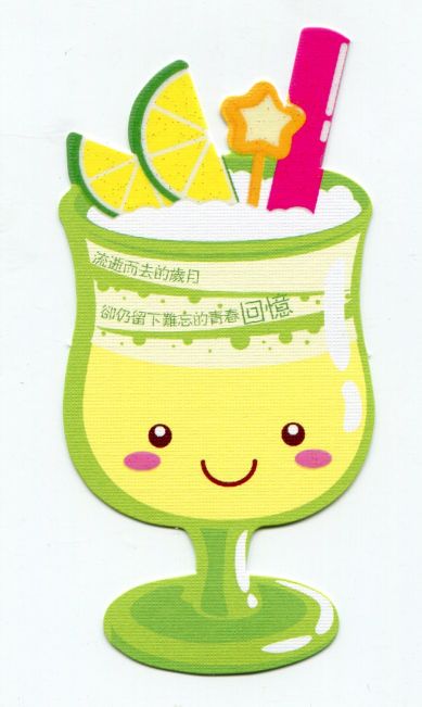 Thumbnail of Drink and Beverage Die Cut Paper Bookmark #09 (SB0072)