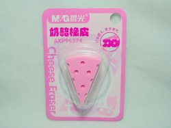 Thumbnail of Cheese Shape Eraser #3 (Pink) (SE0029)