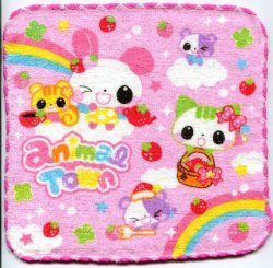 Thumbnail of Q-Lia Animal Town Face Towel Wash Cloth #1 (T0715)