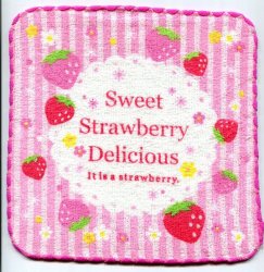 Thumbnail of Q-Lia Sweet Strawberry Delicious Face Towel Wash Cloth #1 (T0720)
