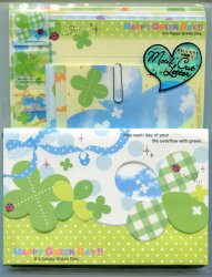 Thumbnail of Q-Lia Happy Green Day Clover 4 Design Letter Set #1 (L0616) 