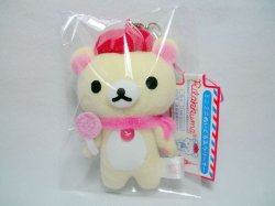 Thumbnail of San-X Rilakkuma Relax Bear Paris Plush Mascot Phone Strap #2 (E1330) 