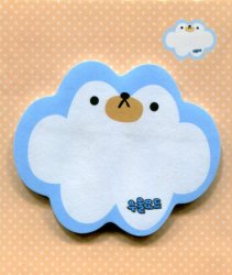 Thumbnail of Cute Animal Die Cut Post-it Note Sticky Note #03 (Cloud-Like Bear) (MP0095)