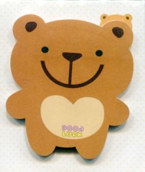Thumbnail of Cute Animal Die Cut Post-it Note Sticky Note #06 (Bear) (MP0098)