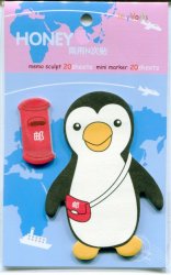 Thumbnail of Honey Animal 2 Design Die Cut Post-it Note Sticky Note #6 (Penguin) (MP0106)