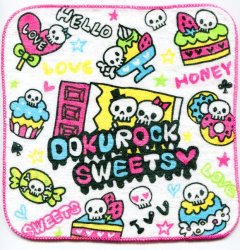 Thumbnail of Kamio Skull Sweets Face Towel Wash Cloth #1 (T0728)