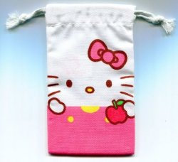 Thumbnail of Sanrio Hello Kitty Cotton Drawstring Bag #14 (AD0061) 