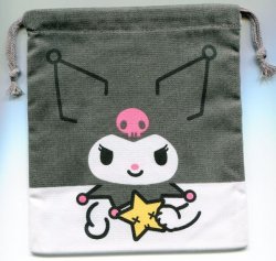 Thumbnail of Sanrio Kuromi Cotton Drawstring Bag #13 (AD0069) 