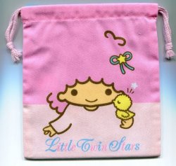 Thumbnail of Sanrio Little Twin Stars Cotton Drawstring Bag #13 (AD0070) 