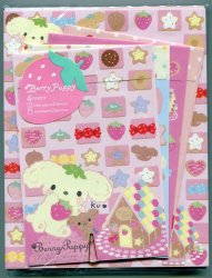 Thumbnail of San-X Berry Puppy Dog 4 Design Letter Set #1 (L0686)