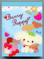 Thumbnail of San-X Berry Puppy Dog 2 Design Mini Memo Pad #1 (M0822)