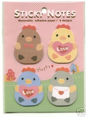 Thumbnail of Cute Chicken 4 Design Post-it Note Sticky Note #1 (M0491) 