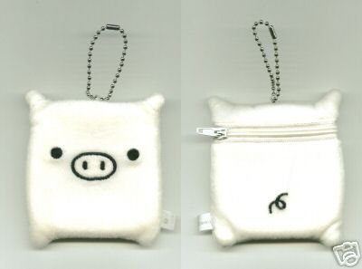 Thumbnail of San-X Monokuro Boo Pig Die Cut Coin Purse Keychain #4 (A0240) 