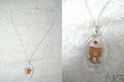 Thumbnail of San-X Rilakkuma Relax Bear Pendant Charm Necklace #1