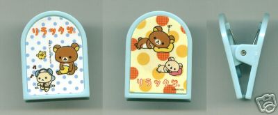 Thumbnail of San-X Rilakkuma Relax Bear Magnetic Paper Clip #5 (S0174) 