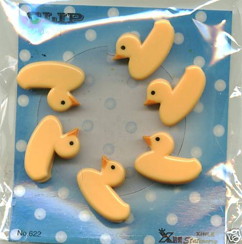 Thumbnail of Duck 6 Pcs Die Cut Plastic Paper Clip Set 