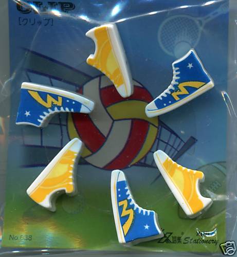 Thumbnail of Sports Shoes 6 Pcs Die Cut Plastic Paper Clip Set #2